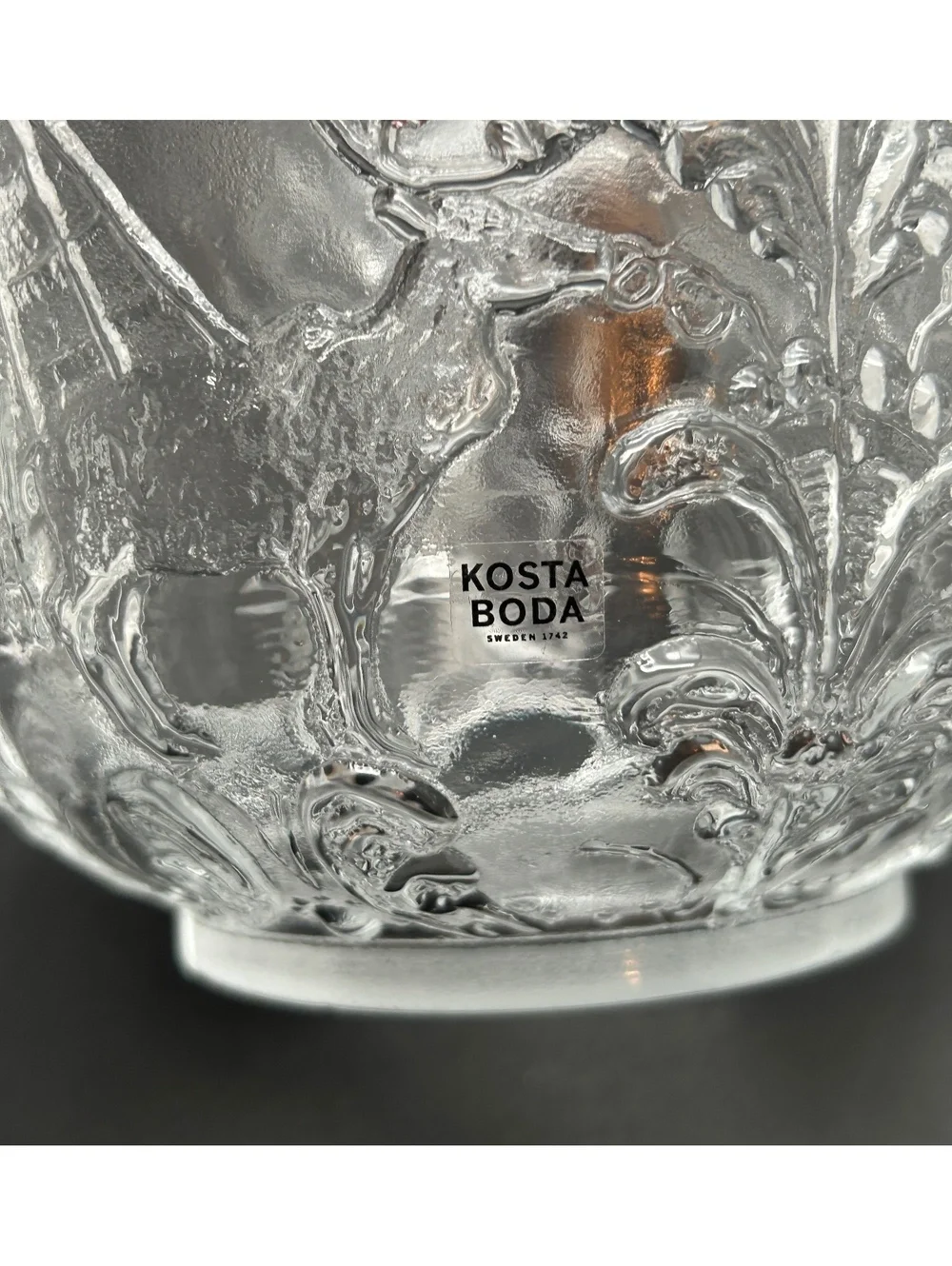 Vintage Kosta Boda “Rhapsody” Bowl-Swedish Scenes